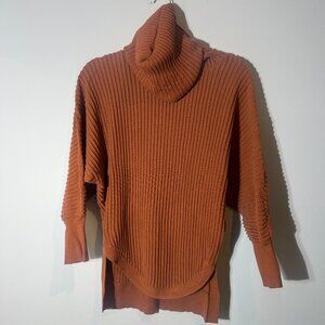 Papillon Orange Sweater Turtleneck Ribbed